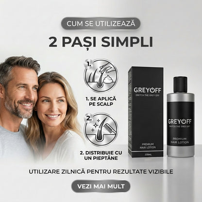 GreyOFF - Mai puțin păr gri. Fără vopsea. Calea naturală.