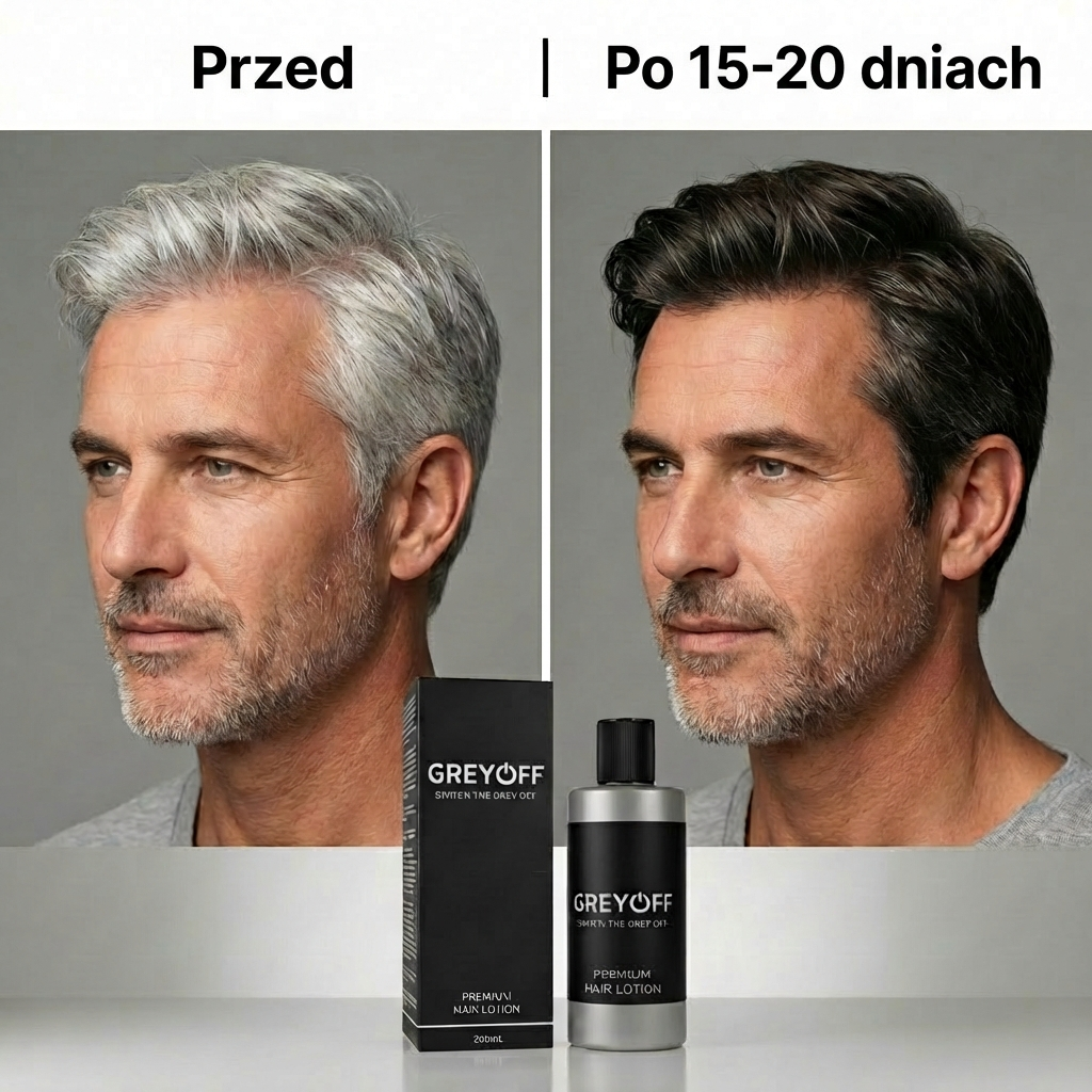 GreyOFF – Mniej siwych włosów. Bez farbowania. W naturalny sposób.